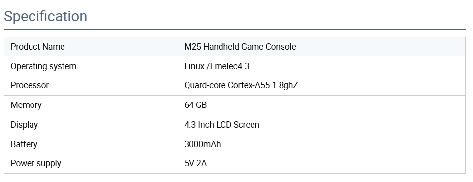 M25 Handheld Game Console Television HDMI-Compatible 4.3 Inch 64G 20000+Games 80 * 272 LCD Screen Handheld HDTV Game Dual Wireless Controller Gift