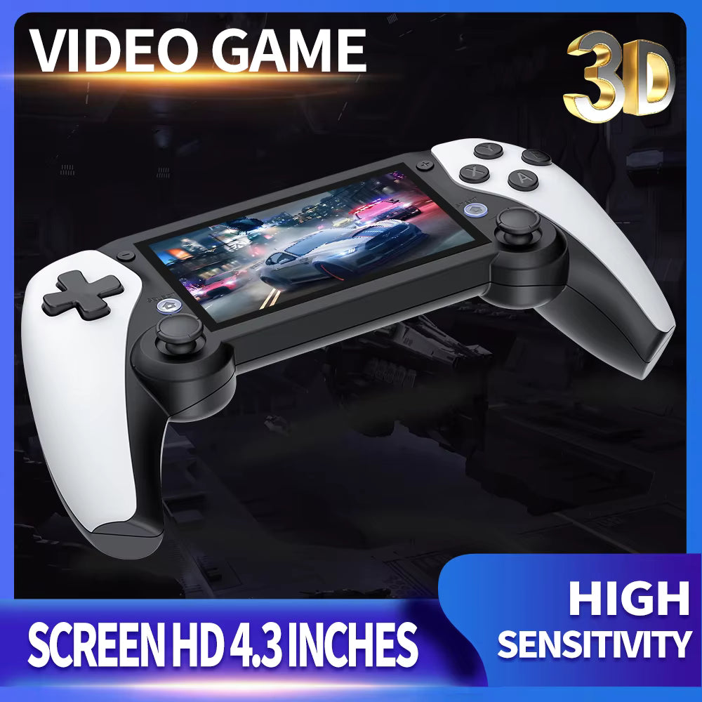 M25 Handheld Game Console Television HDMI-Compatible 4.3 Inch 64G 20000+Games 80 * 272 LCD Screen Handheld HDTV Game Dual Wireless Controller Gift