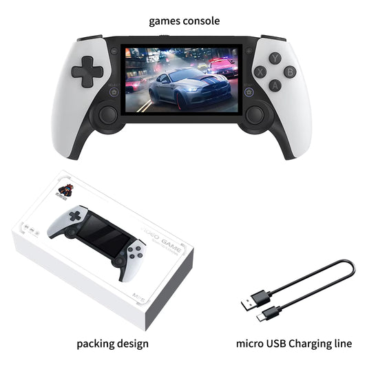 M25 Handheld Game Console Television HDMI-Compatible 4.3 Inch 64G 20000+Games 80 * 272 LCD Screen Handheld HDTV Game Dual Wireless Controller Gift