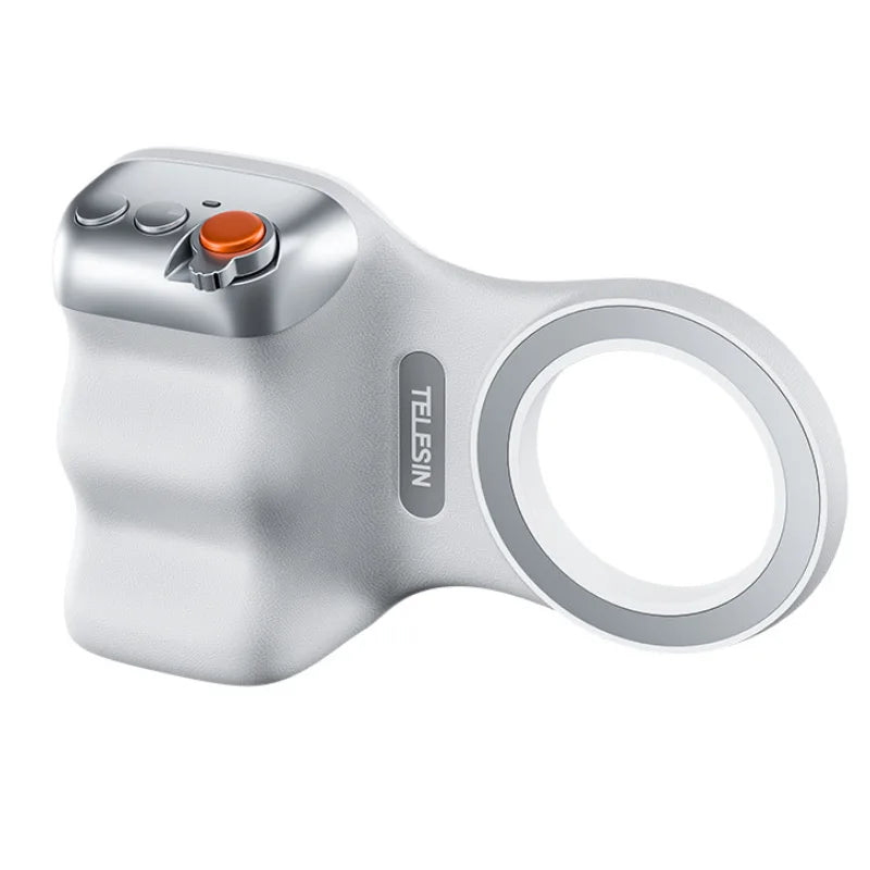 Magnetic 360° LED Phone Photography Grip with MagSafe‑Style Light & Rotating Clamp